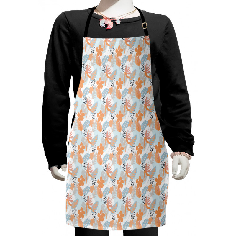 Hibiscus Palm Strelitzia Kids Apron