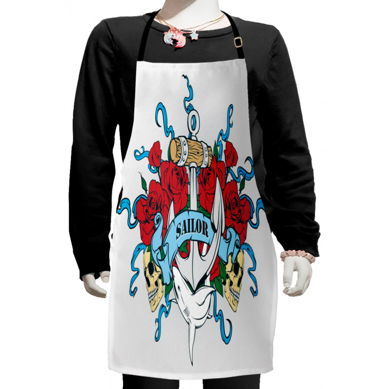 Anchor Bones Skeleton Kids Apron