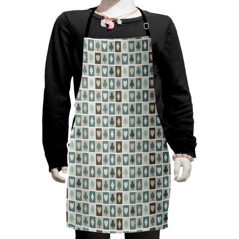 Heart Spades Diamonds Kids Apron