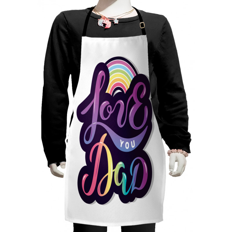 Colorful Bubbly Text Kids Apron