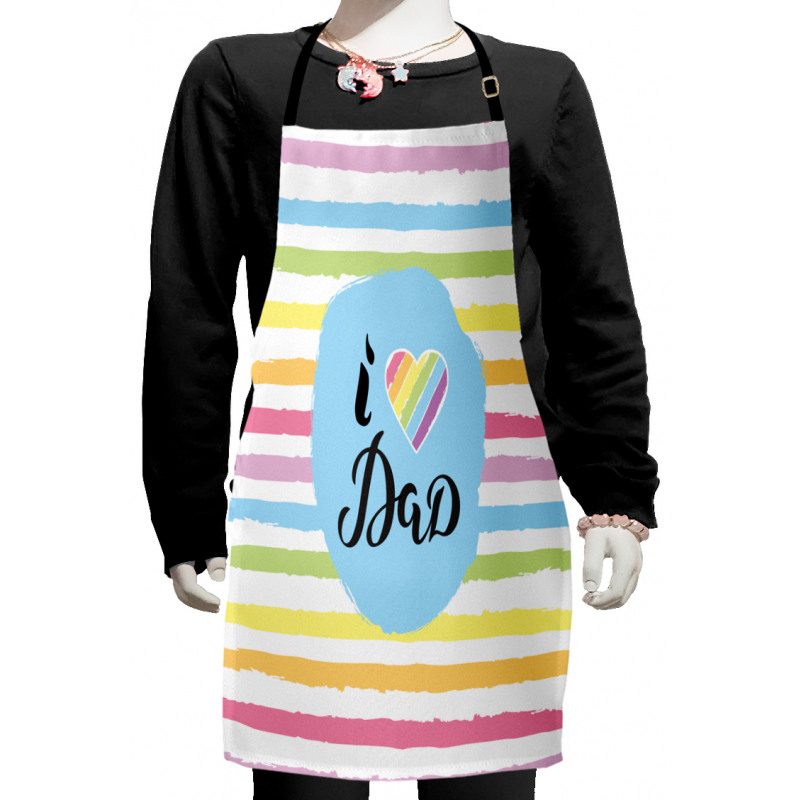 I Love Dad Design Kids Apron