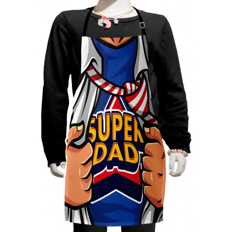 Fun Super Dad T-shirt Kids Apron