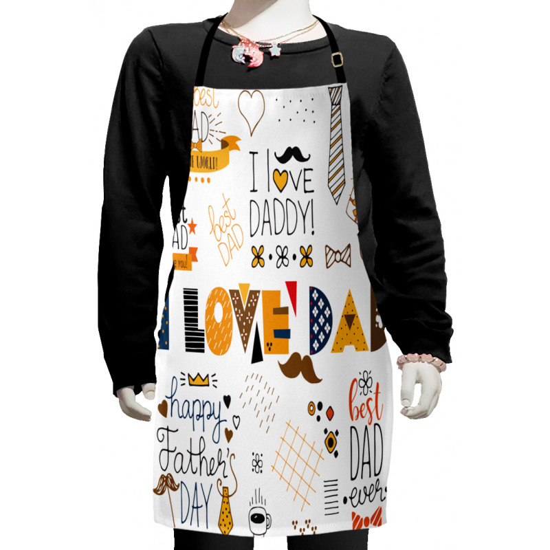 Calligraphic Doodle Kids Apron