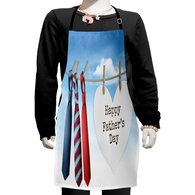 Ties Hanging on Rope Kids Apron