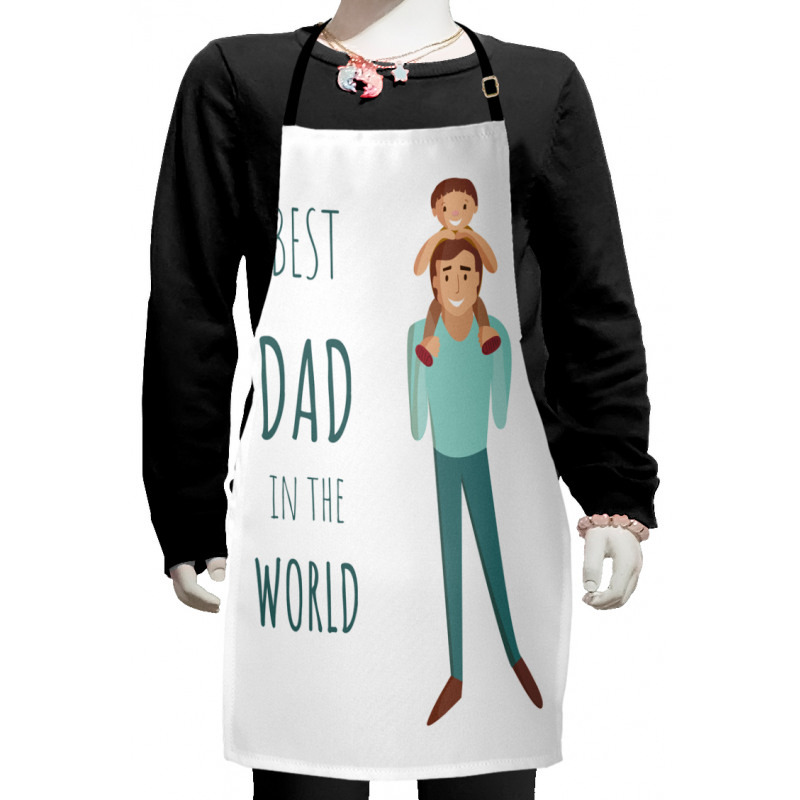 Man Carrying His Child Kids Apron