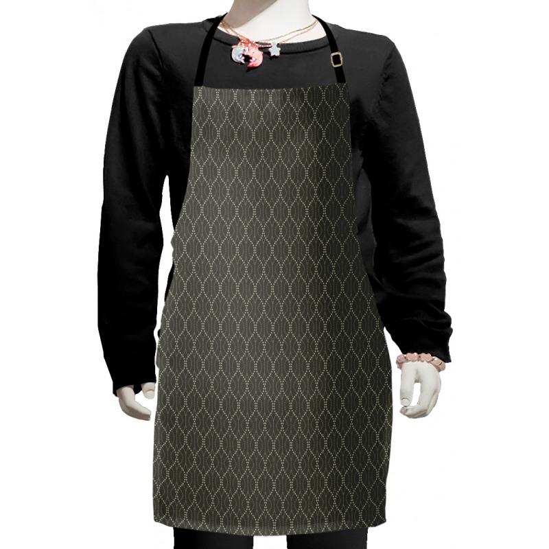 Funky Wavy Dotted Lines Kids Apron