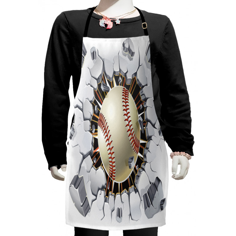 Baseball Wall Concrete Kids Apron