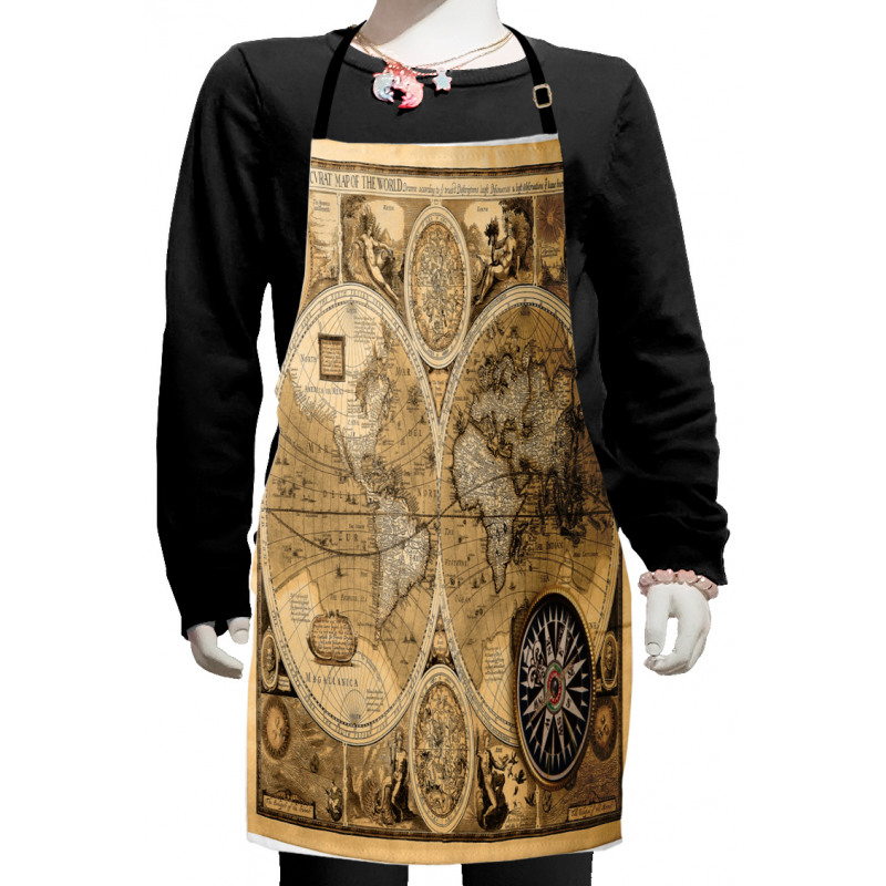 Accvrat Map of World Kids Apron