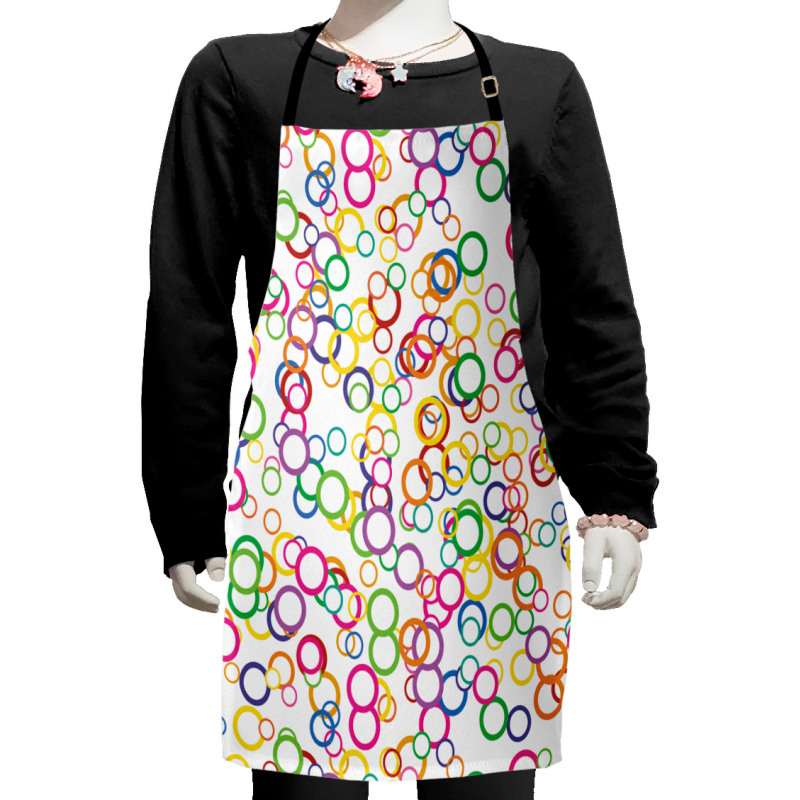 Colored Geometric Circle Kids Apron