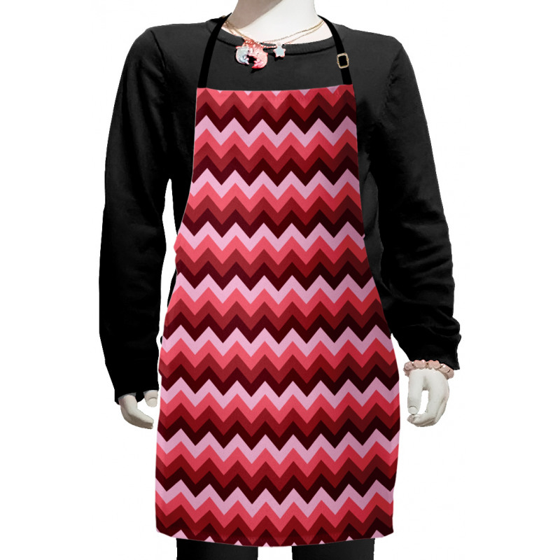 Modern Feminine Zigzag Kids Apron