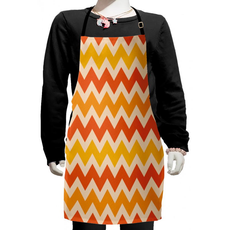 Wavy Geometrical Vintage Kids Apron