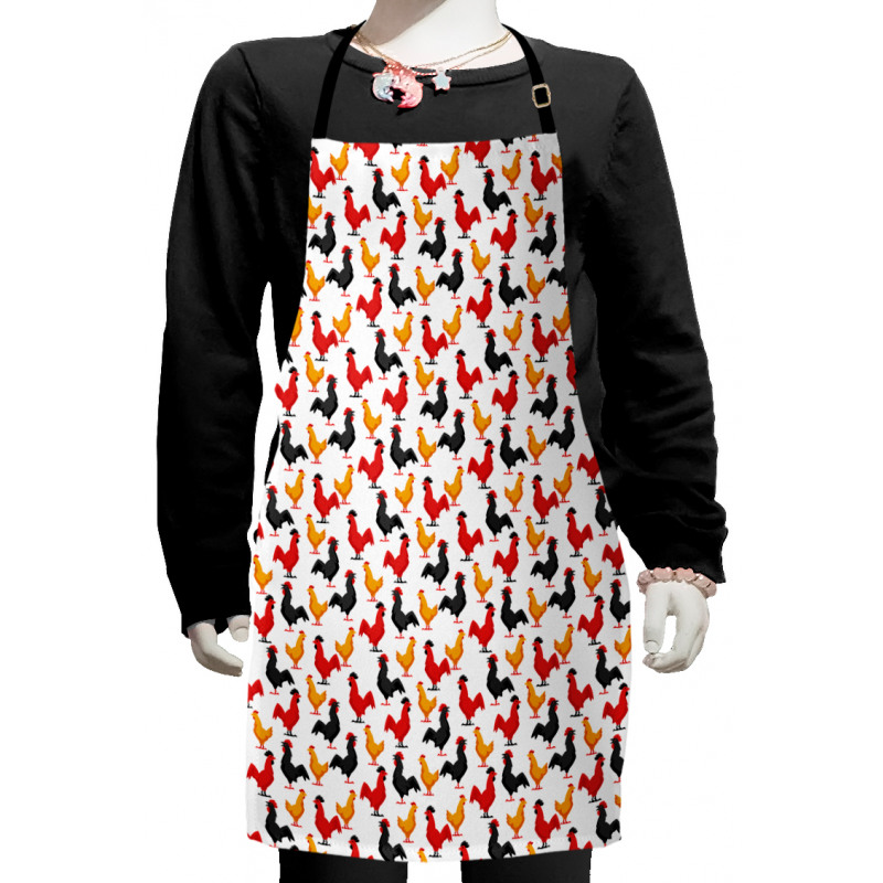 Farm Animal Bird Pattern Kids Apron