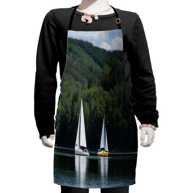 Sailboats on a Lake Kids Apron