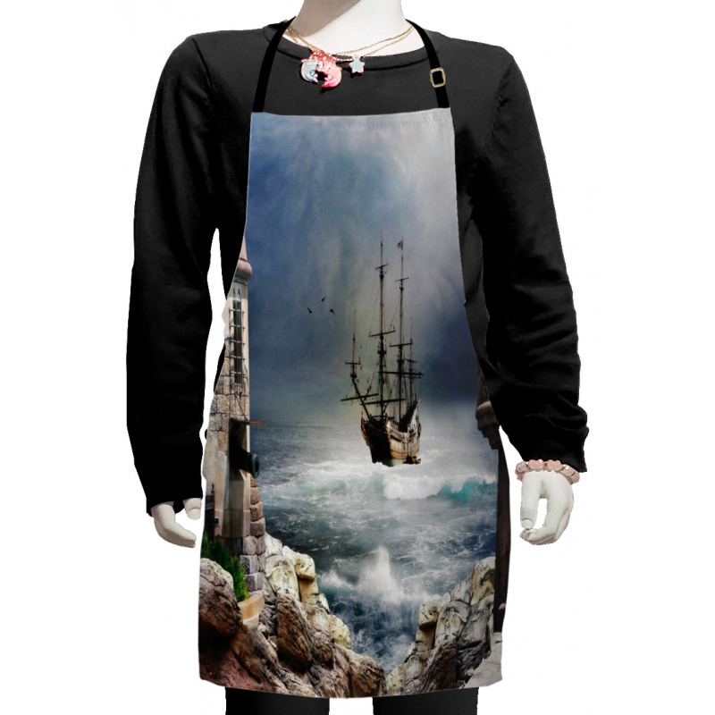 Pirate Merchant Ship Kids Apron