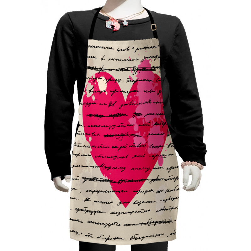 Love Words Handwriting Kids Apron