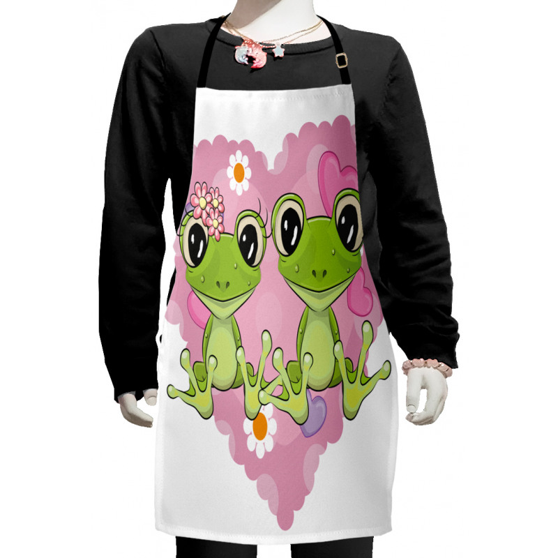 Heart in Love Flowers Kids Apron