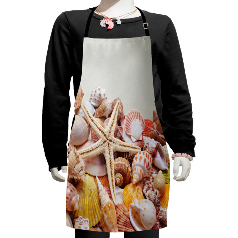 Pile of Seashells Beach Kids Apron