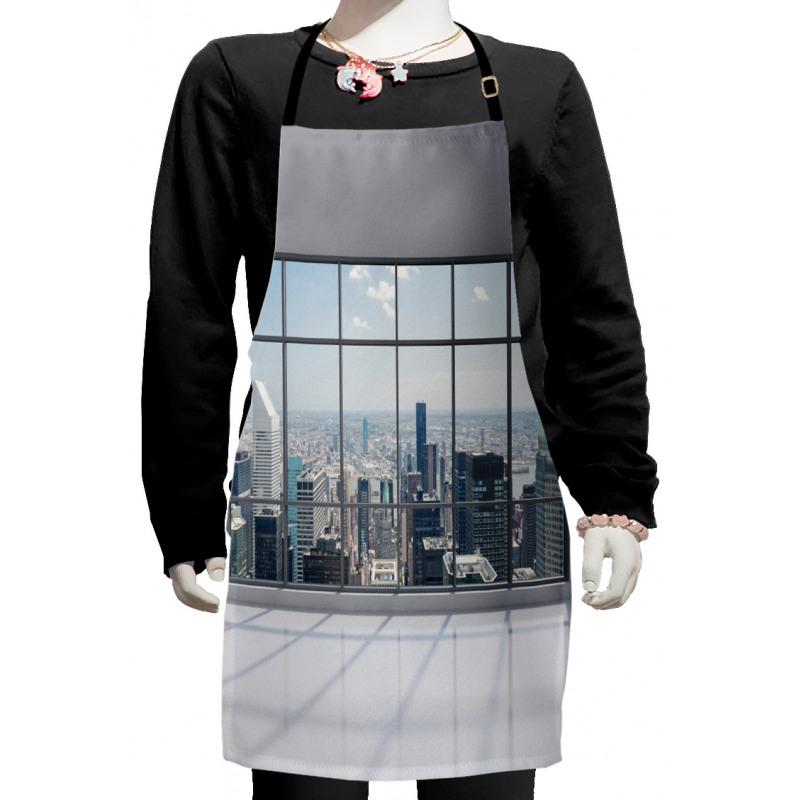 Big Window Downtown View Kids Apron