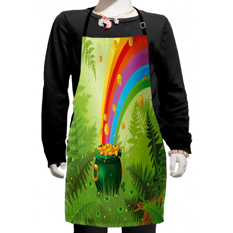 Pot of Coins and Rainbow Kids Apron