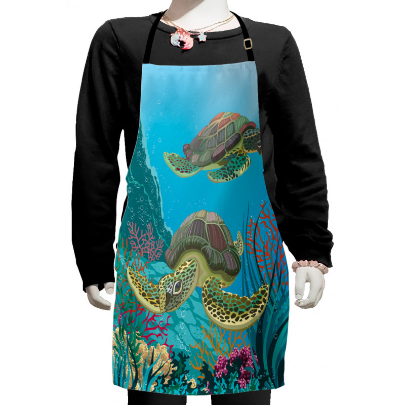 Sealife Turtles Aquatic Kids Apron