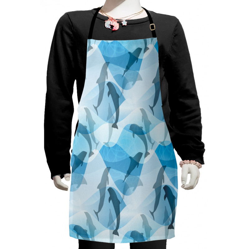 Underwater Fish Pattern Kids Apron