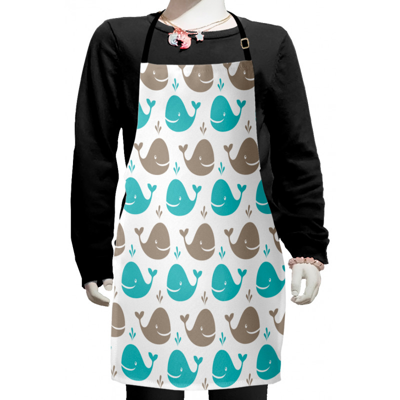 Smiling Fish in Ocean Kids Apron