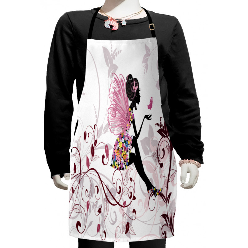 Flower Fairy Butterflies Kids Apron