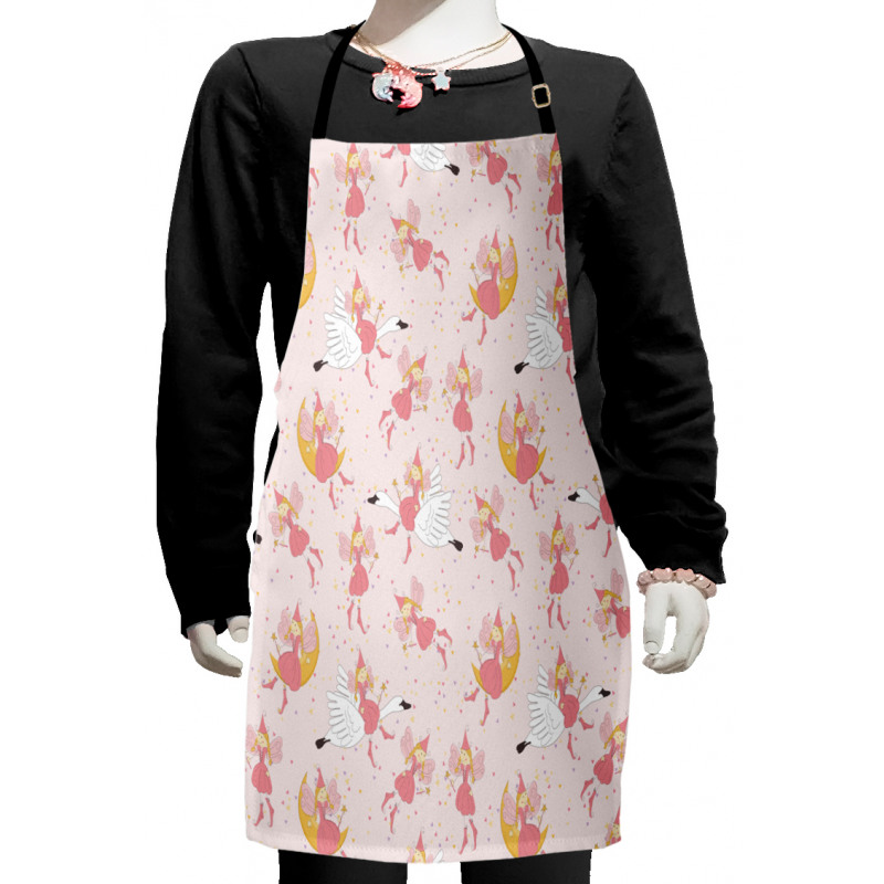 Flying Fairies Swan Moon Kids Apron