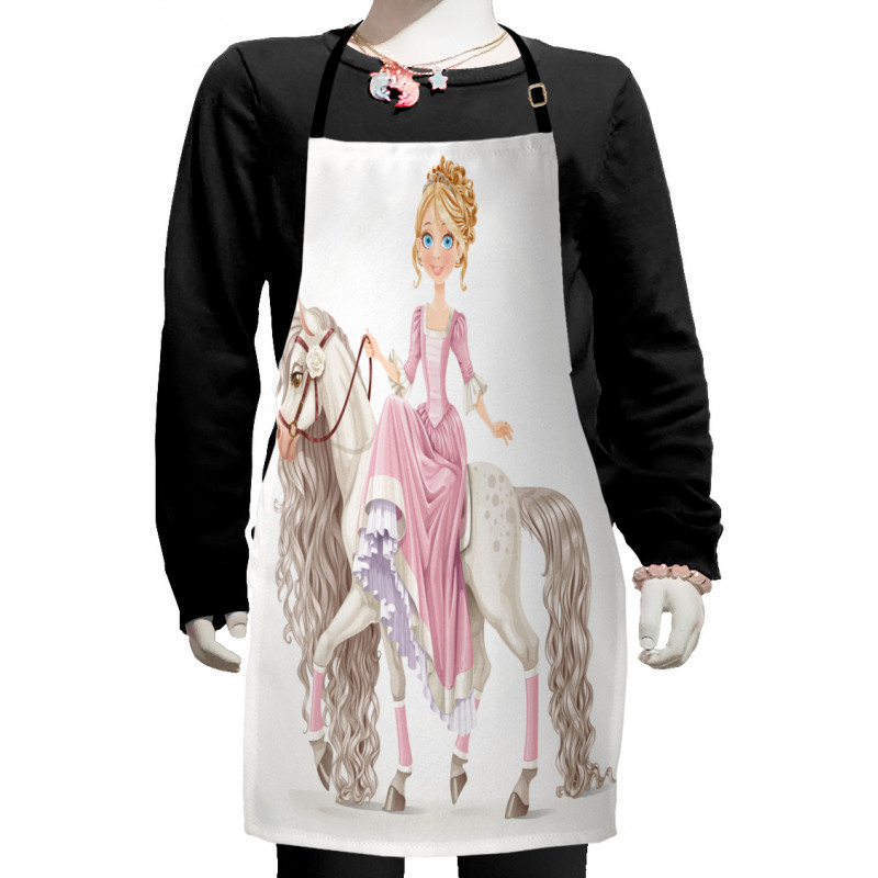 Princess on White Horse Kids Apron