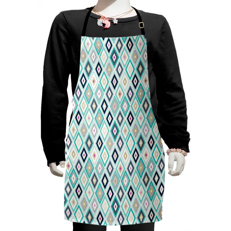 Dots Rhombus Diamond Kids Apron