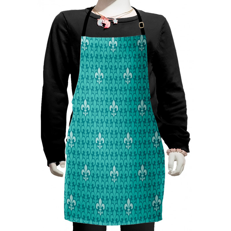 Fleur De Lis Pattern Kids Apron