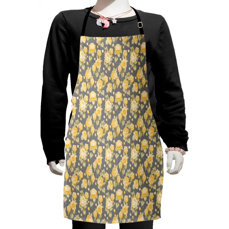 Old Hydrangea Flowers Kids Apron