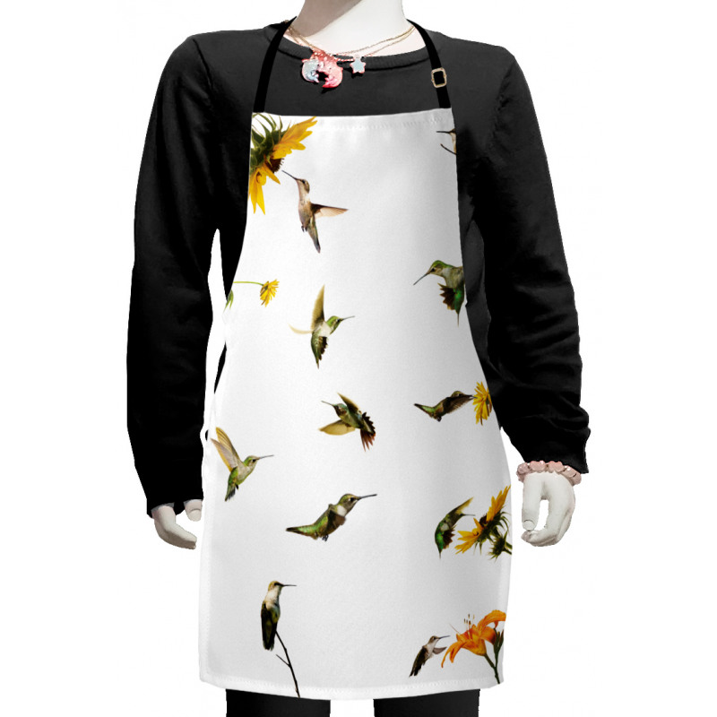 Hummingbird Sunflowers Kids Apron