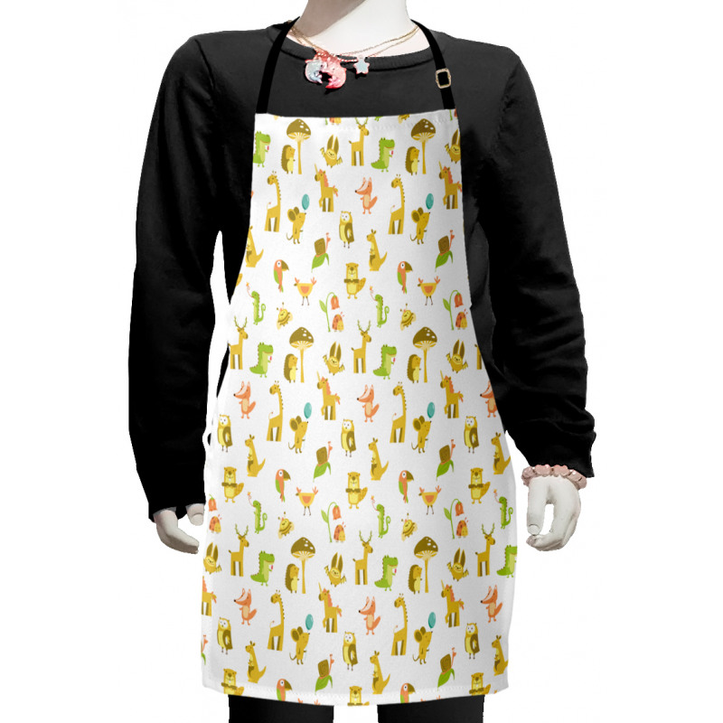 Various Creatures Scattered Kids Apron