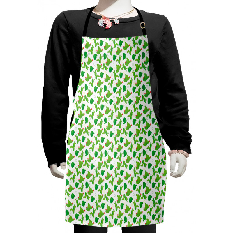 Floral Cacti and Circles Kids Apron