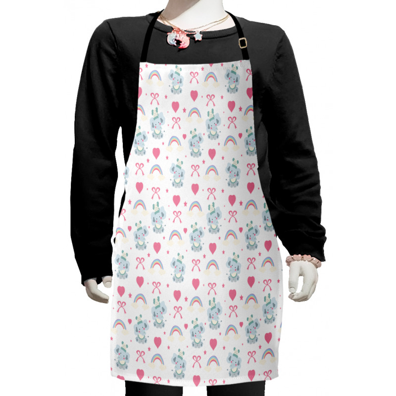 Hearts Ribbons Rainbows Kids Apron