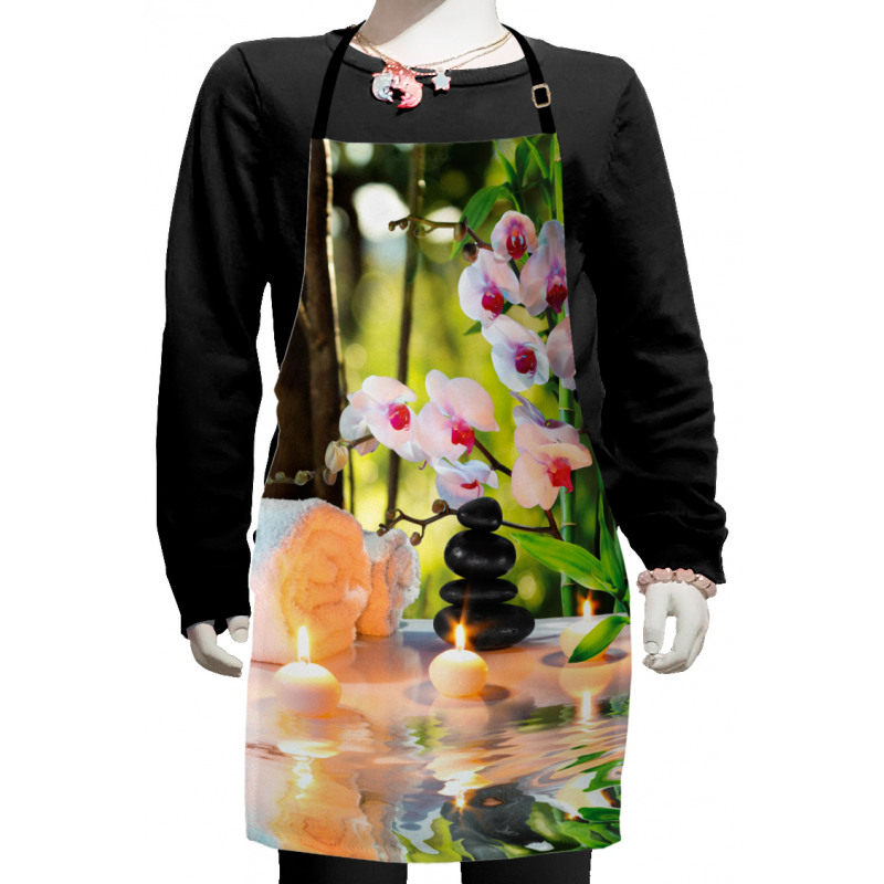 Spa with Candles Orchids Kids Apron