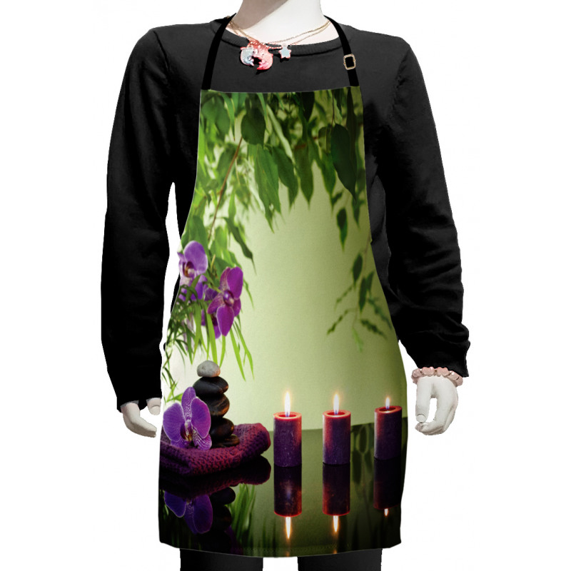 Spa Candles Orchids Bloom Kids Apron