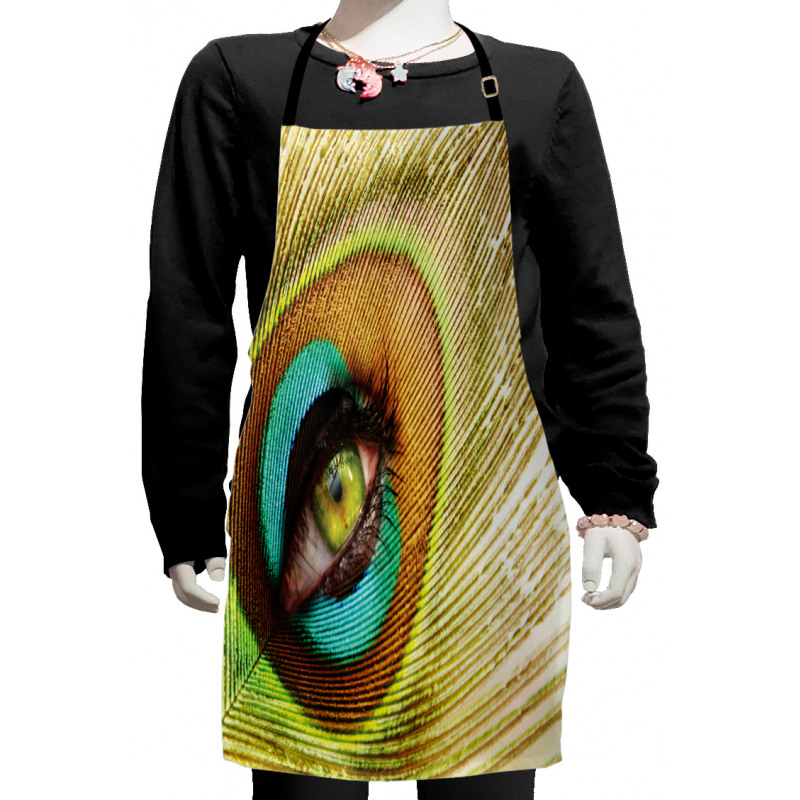 Peacock Feather Eye Kids Apron