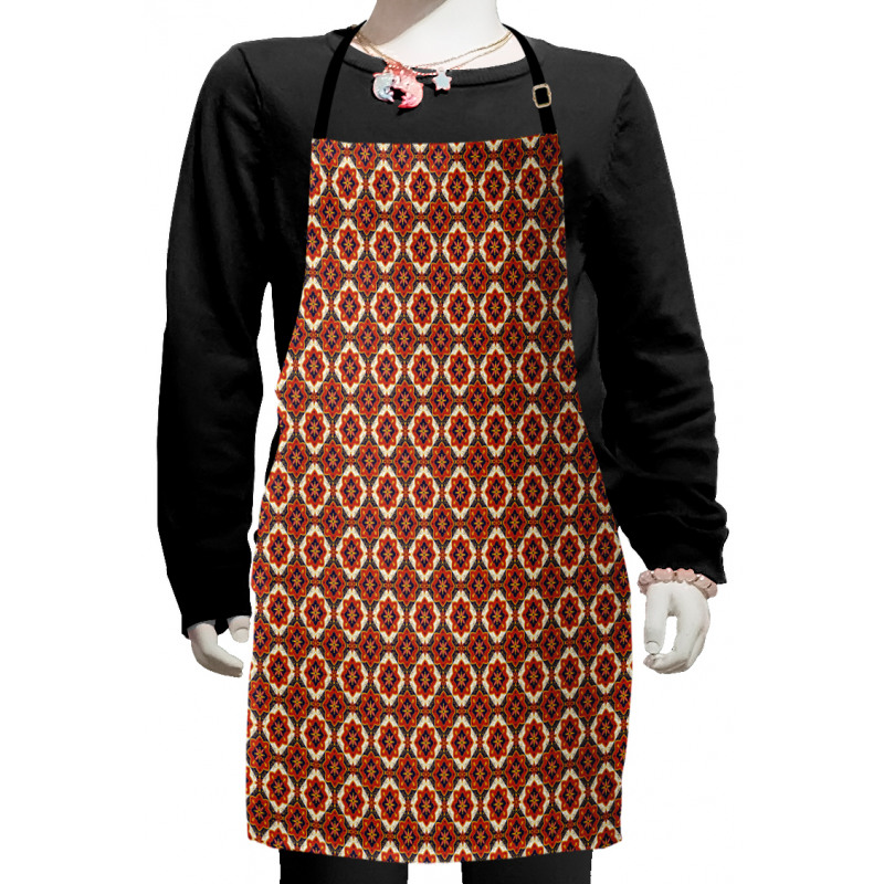 Azulejo Floral Motif Kids Apron