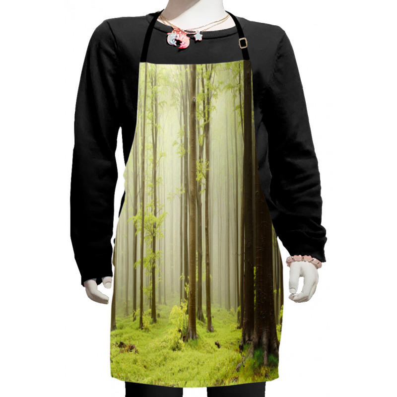 Misty Beech Forest Photo Kids Apron