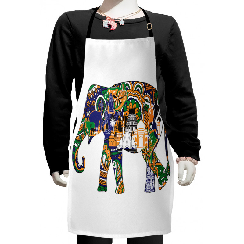 Elephant Asian Symbol Kids Apron