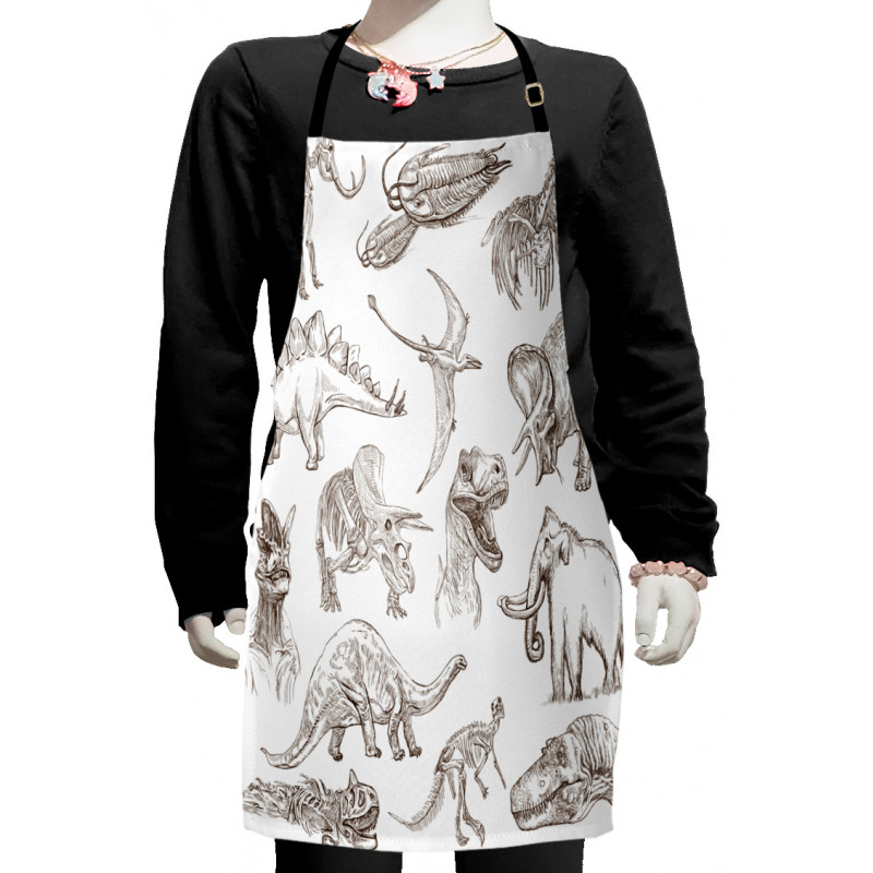 Dinosaurs Skeleton Kids Apron