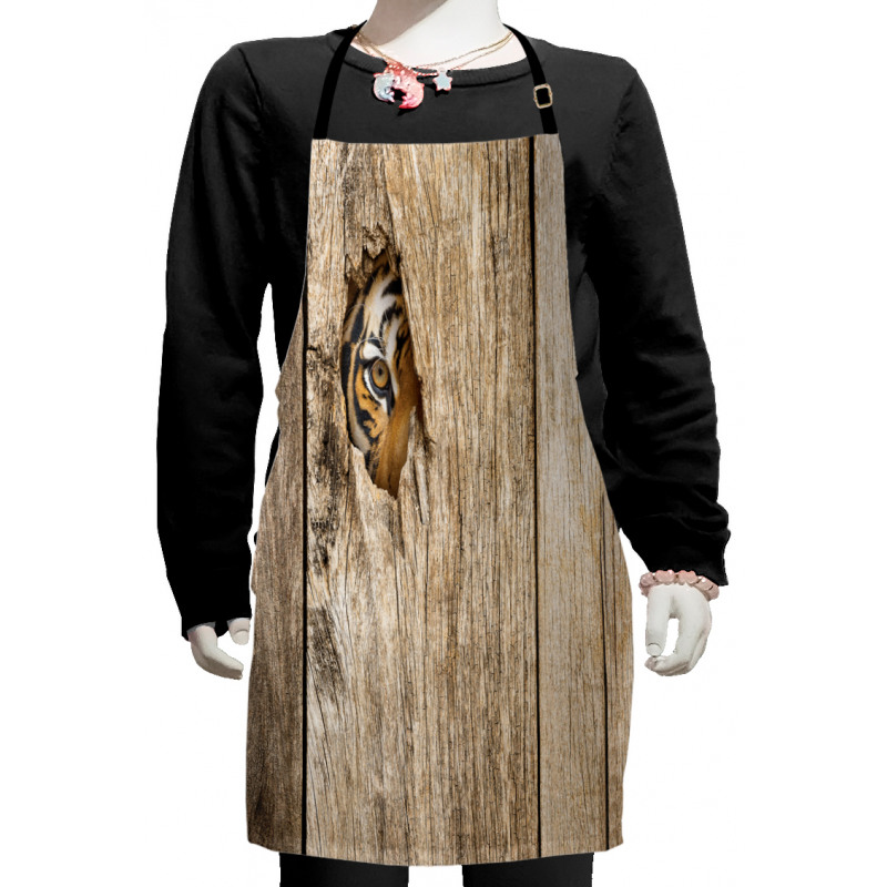 Siberian Wild Tiger Eye Kids Apron