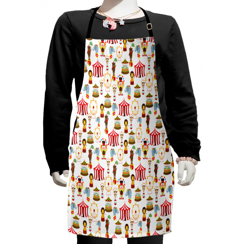 Circus Elephant Bear Kids Apron