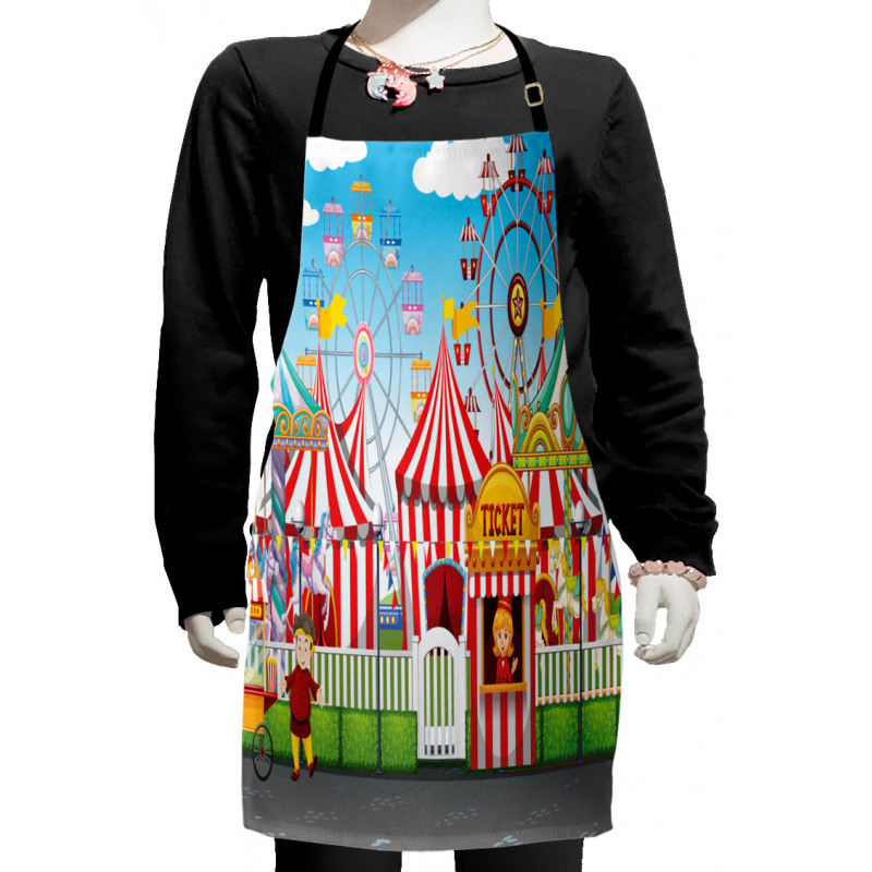 Carnival Many Rides Kids Apron