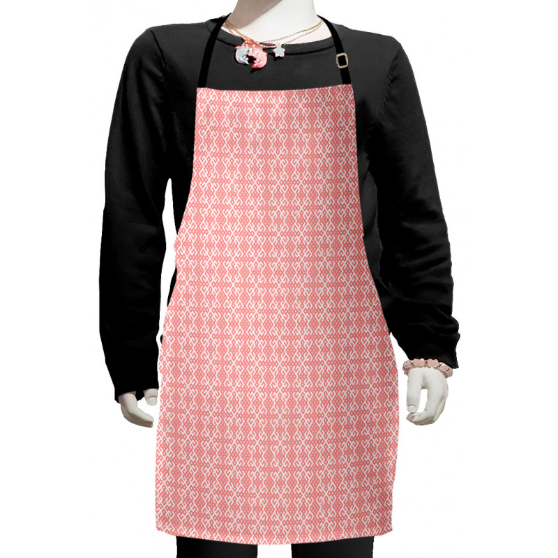 Monochrome Slavic Motifs Kids Apron