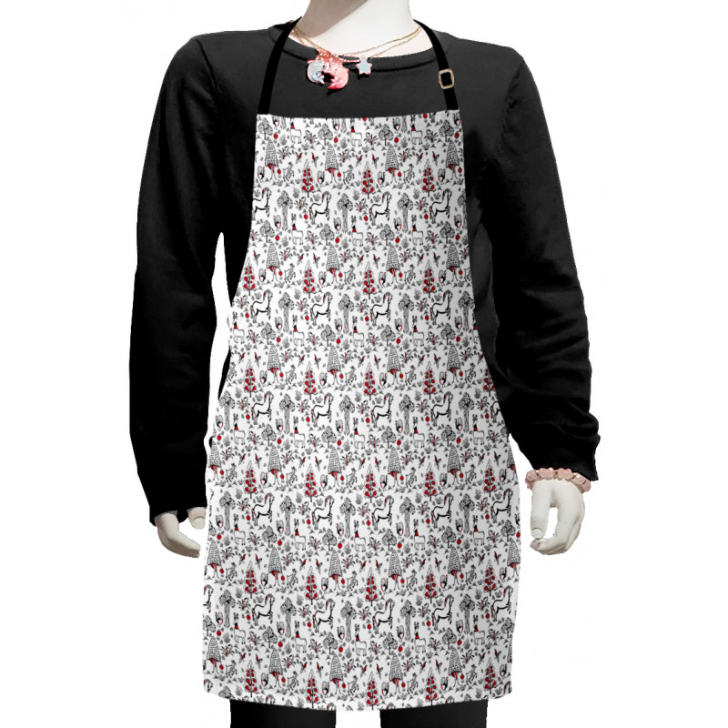 Slavic Forest Drawing Art Kids Apron