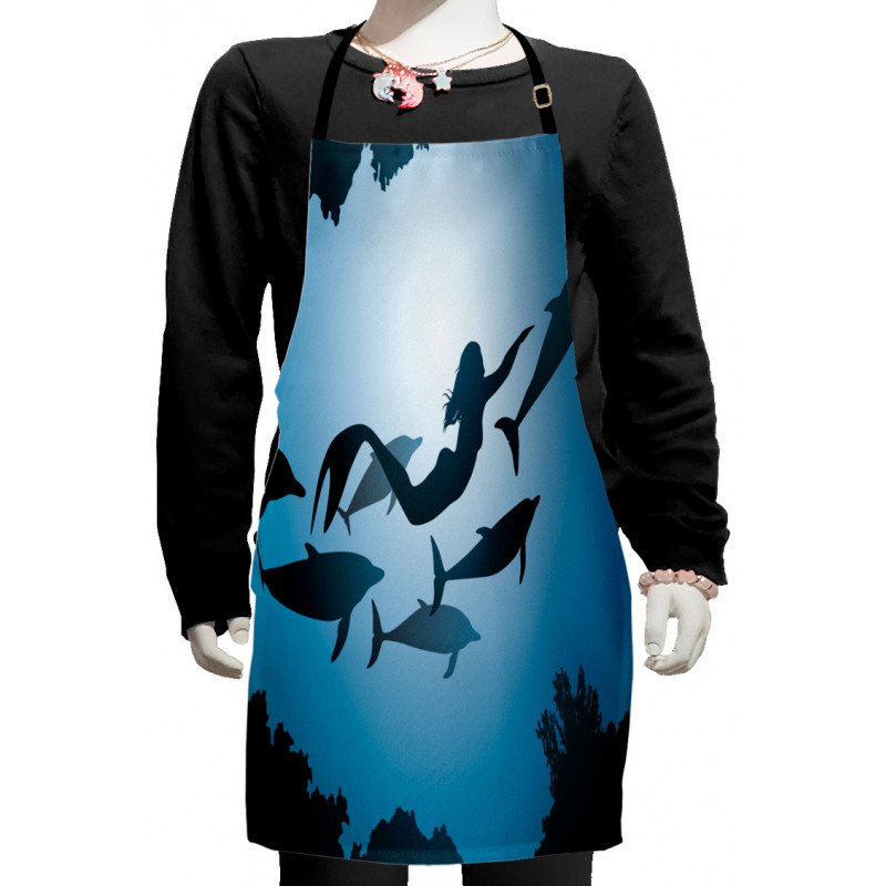 Mermaid and Dolphins Kids Apron