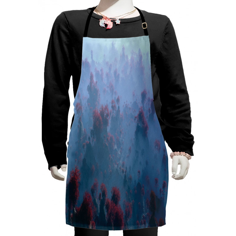 Autumn Trees in Mist Kids Apron